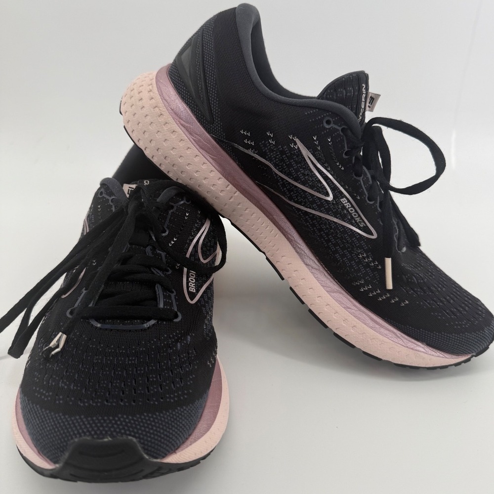 Brooks Glycerin 19 Womens Wide D Running Shoes Black Rose Gold 1203431D074